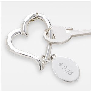 Engraved Open Heart 2-Sided Keyring For Grandma - 43248