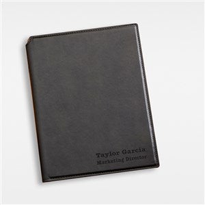 Engraved Office Junior Portfolio - Black - 43255-BB