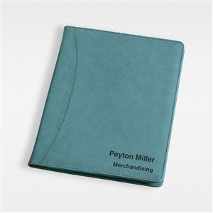 Engraved Office Full Pad Portfolio - Teal - 43259-T