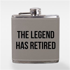 Engraved Leatherette 6 oz. Retirement Flask - 43292