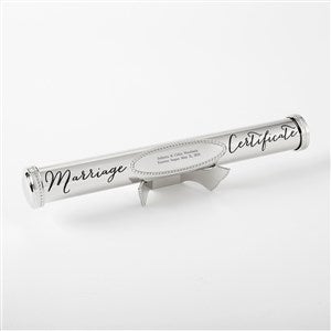 Engraved Wedding Certificate Holder - 43996