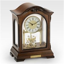 Engraved Bulova Durant Crystal Pendulum Milestone Clock   - 44584