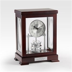 Engraved Bulova Empire Crystal Pendulum Clock - 44729