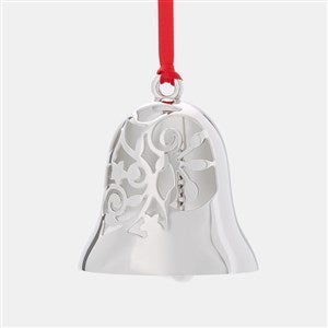 Personalized Silver Tone Christmas Bell Ornament