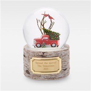 Engraved Red Vintage Truck Snow Globe - 45511