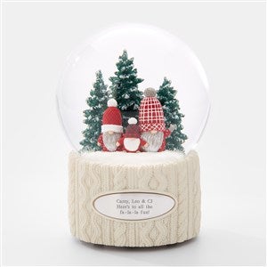 Engraved Three Plaid Gnomes Snow Globe - 45544