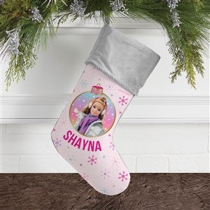 Merry  Bright Barbie Personalized Christmas Stockings - Grey - 46010-GR