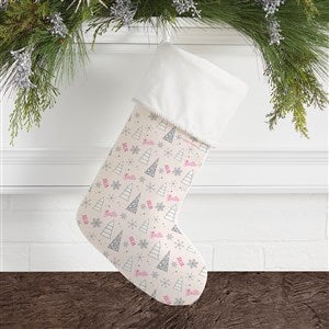 Winter Sparkle Barbie™ Personalized Ivory Christmas Stockings - 46011-I