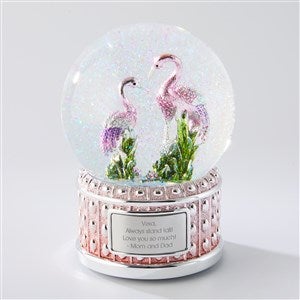 Engraved Jeweled Flamingo Snow Globe - 46033