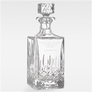 Engraved Pineapple Cut Crystal Decanter - 46037