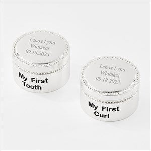 Engraved Beaded Tooth and Curl Keepsake Set - 46076