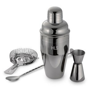 Engraved Monogram Gunmetal Shaker Set - 46168