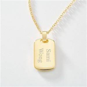 Gold plated dog store tag