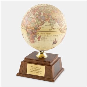 Engraved Spinning Solar Globe in Vintage Neutrals - 47102