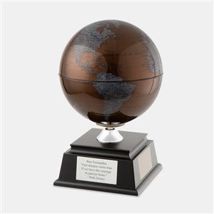 Engraved Spinning Solar Globe in Copper  Black - 47104