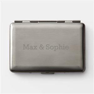 Engraved Gunmetal Accordion Card Case  Wallet - 47145