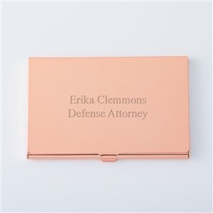 Engraved Rose Gold Card Case - 47182