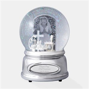 Engraved First Communion Photo Snow Globe - 47555