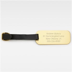 Engraved Brass Luggage Tag - 47676