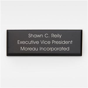 Engraved Black Matte Rectangle Plate- 3quot; Long by 1quot;Tall - 47865