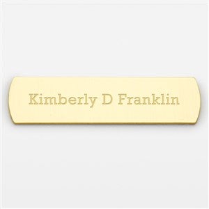 Engraved Brass Rounded Edge Plate- 2quot; Long by 0.5quot;Tall - 47869