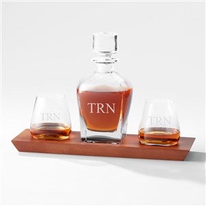 Engraved Hudson Whiskey Decanter  Glass 3pc Set - 48550