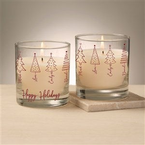 Scripted Christmas Tree Personalized 8oz Glass Candle - 48566