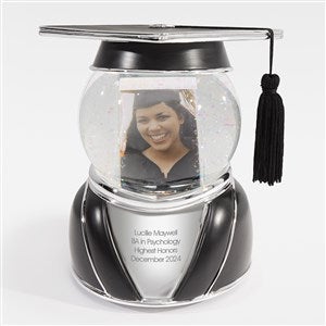 Engraved Graduation Cap Photo Snow Globe - 48845