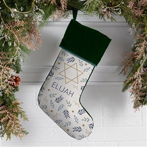 Spirit of Hanukkah  Personalized Green Stockings - 48953-G