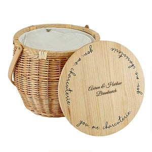 Engraved You Me Charcuterie Picnic Basket - 49011