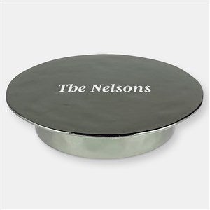 Etched Green Ceramic Dessert Pedestal - 49218