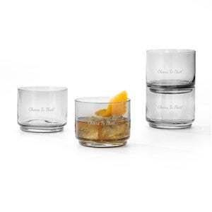 Etched Lenox Tuscany Short Stacking Glass Set in Smoke - 49228