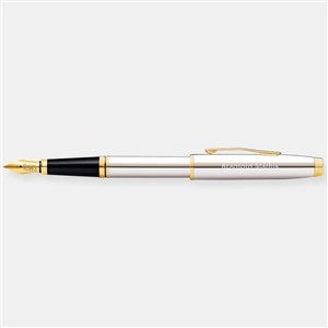 Engraved Cross Coventry Chrome  Gold Fountain Pen - 49304