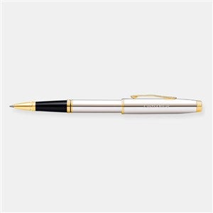 Engraved Cross Coventry Chrome  Gold Rollerball Pen - 49555