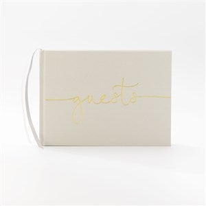 Guest Book-quot;Guestsquot; gold foil - 50337