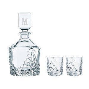 Etched Nachtmann Sculpture Decanter Set - 50384