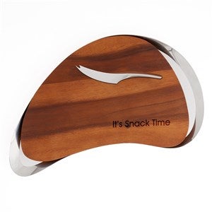 Engraved Nambé Pulse Cheese Board with Knife - 50441