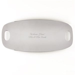 Engraved Nambé Silver Large Handled Tray - 50484