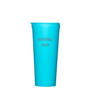 Engraved Corkcicle 24oz Large Tumbler in Capri Blue - 50601