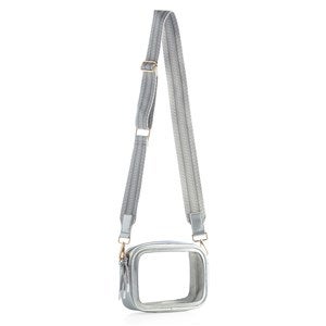 Shiraleah Stadium Clear  Silver Crossbody Bag - 50620