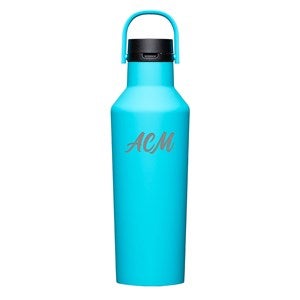 Engraved Corkcicle Monogram 32oz Sport Bottle in Capri Blue - 50645