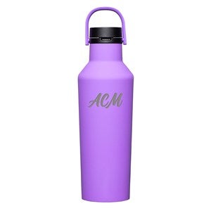 Engraved Corkcicle Monogram 32oz Sport Bottle in Varsity Purple - 50646