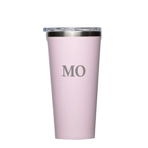 Engraved Corkcicle Monogram 16oz Regular Tumbler in Powder Pink - 50648