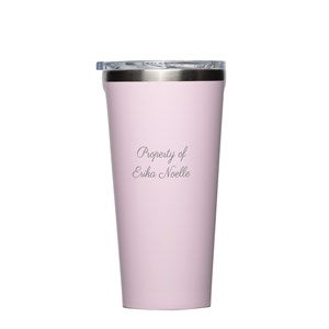 Engraved Corkcicle 16oz Regular Tumbler in Powder Pink - 50649