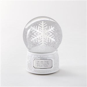 Engraved Spinning Musical Snowflake Snow Globe - 50984