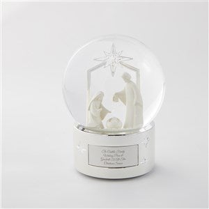 Engraved Nativity Musical Snow Globe - 50985