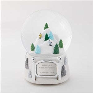 Engraved Skiing Mountain Musical Snow Globe - 50988