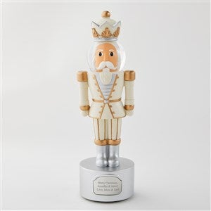 Engraved Nutcracker Musical Snow Globe Figurine in Light Tone - 50990