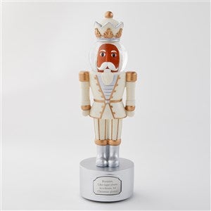 Engraved Nutcracker Musical Snow Globe Figurine in Dark Brown Tone - 50992