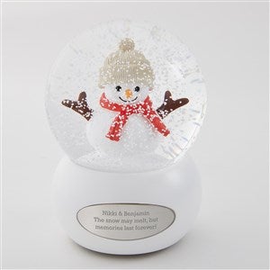 Engraved Musical Snowman Snow Globe - 50994